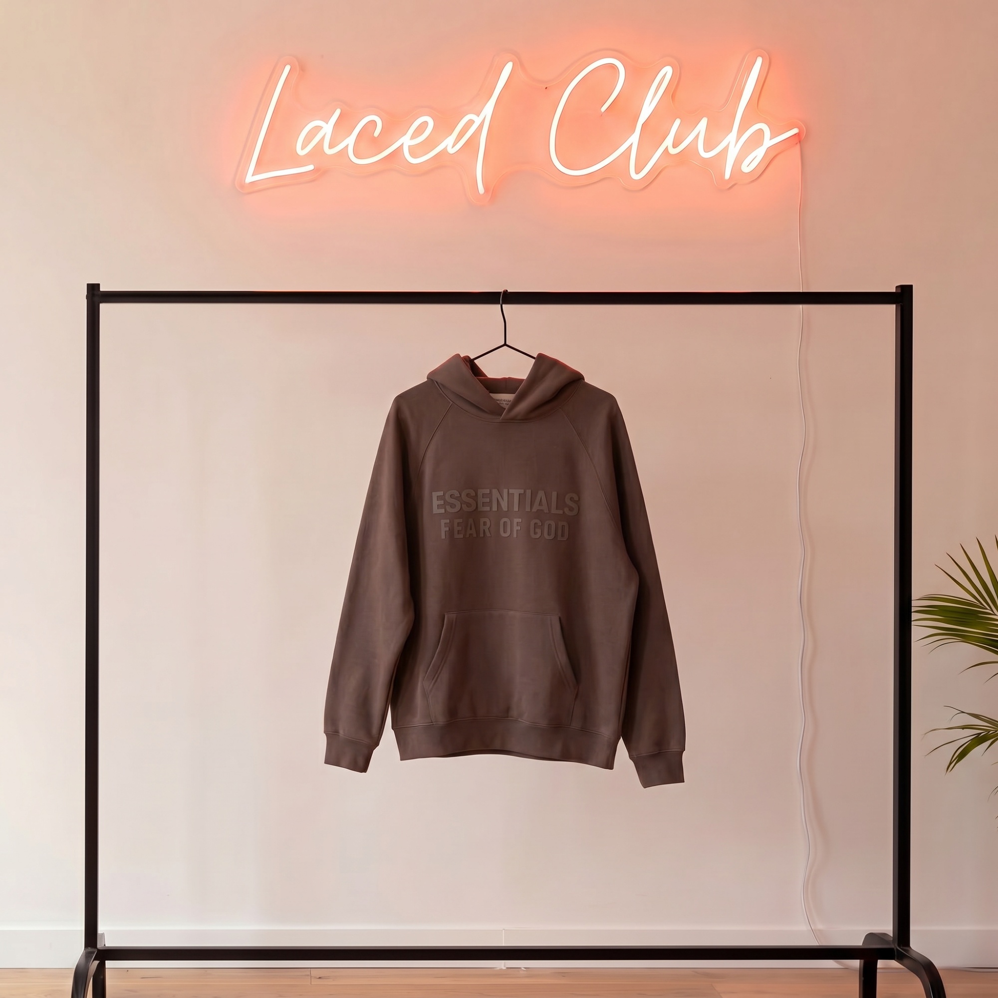 Fear of God Essentials Fleece Hoodie — Mocha