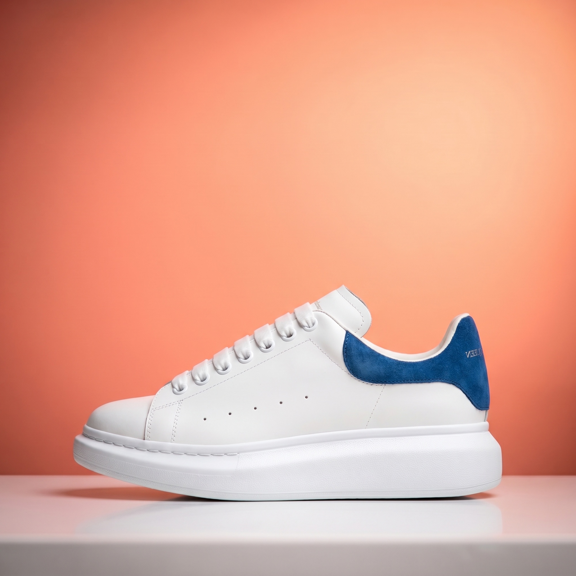 Alexander McQueen Sneaker — White / Cobalt Blue