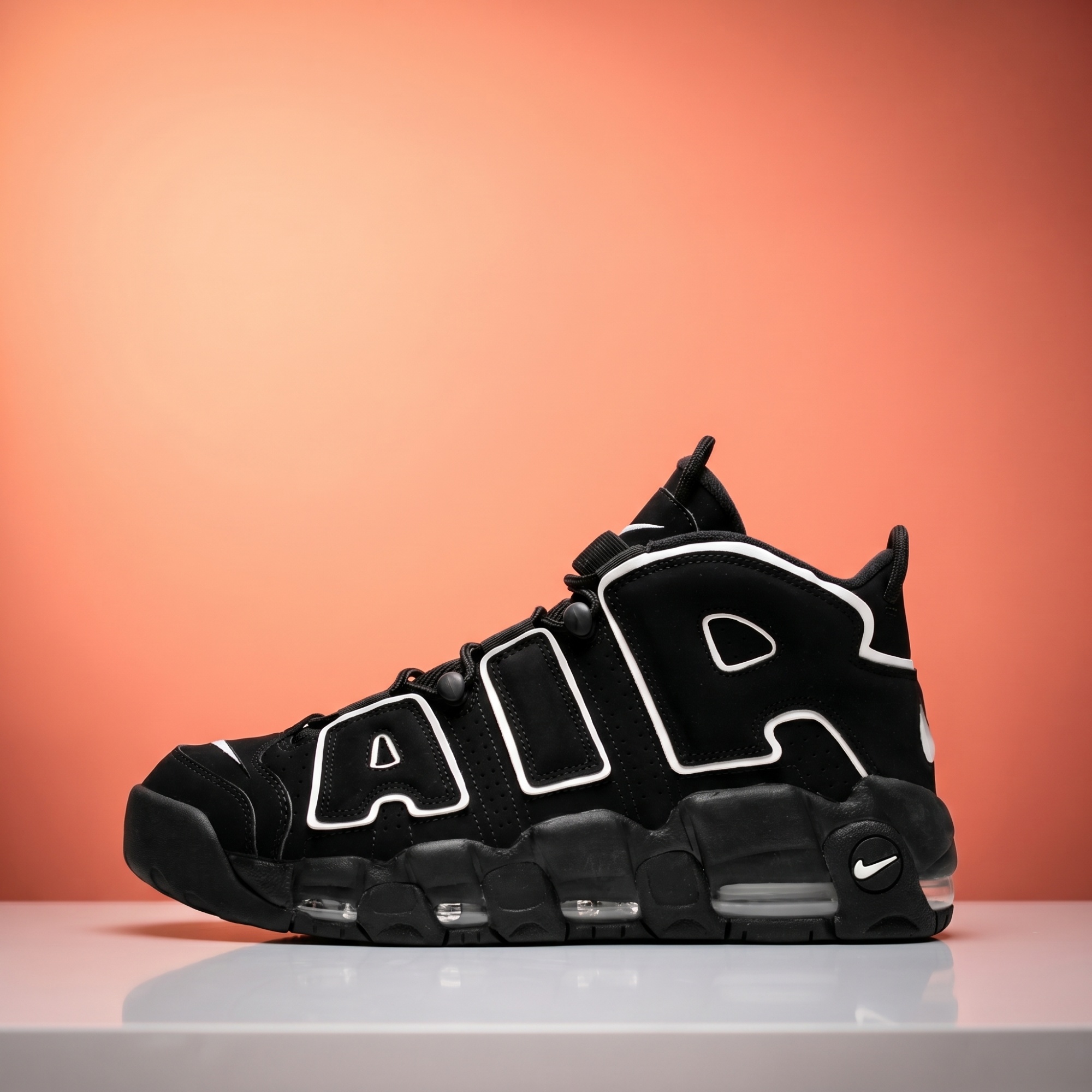 Nike Air More Uptempo — Black / White