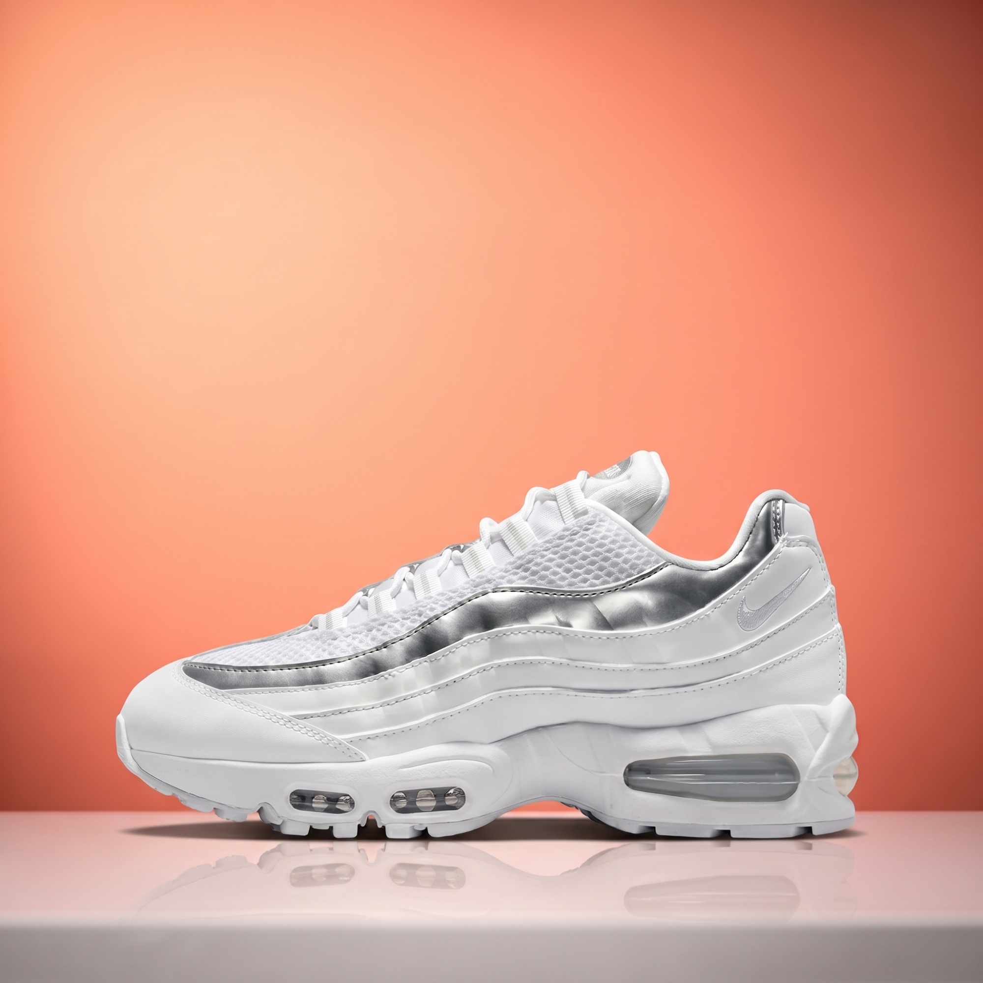 Nike Air Max 95 — White / Metallic Silver