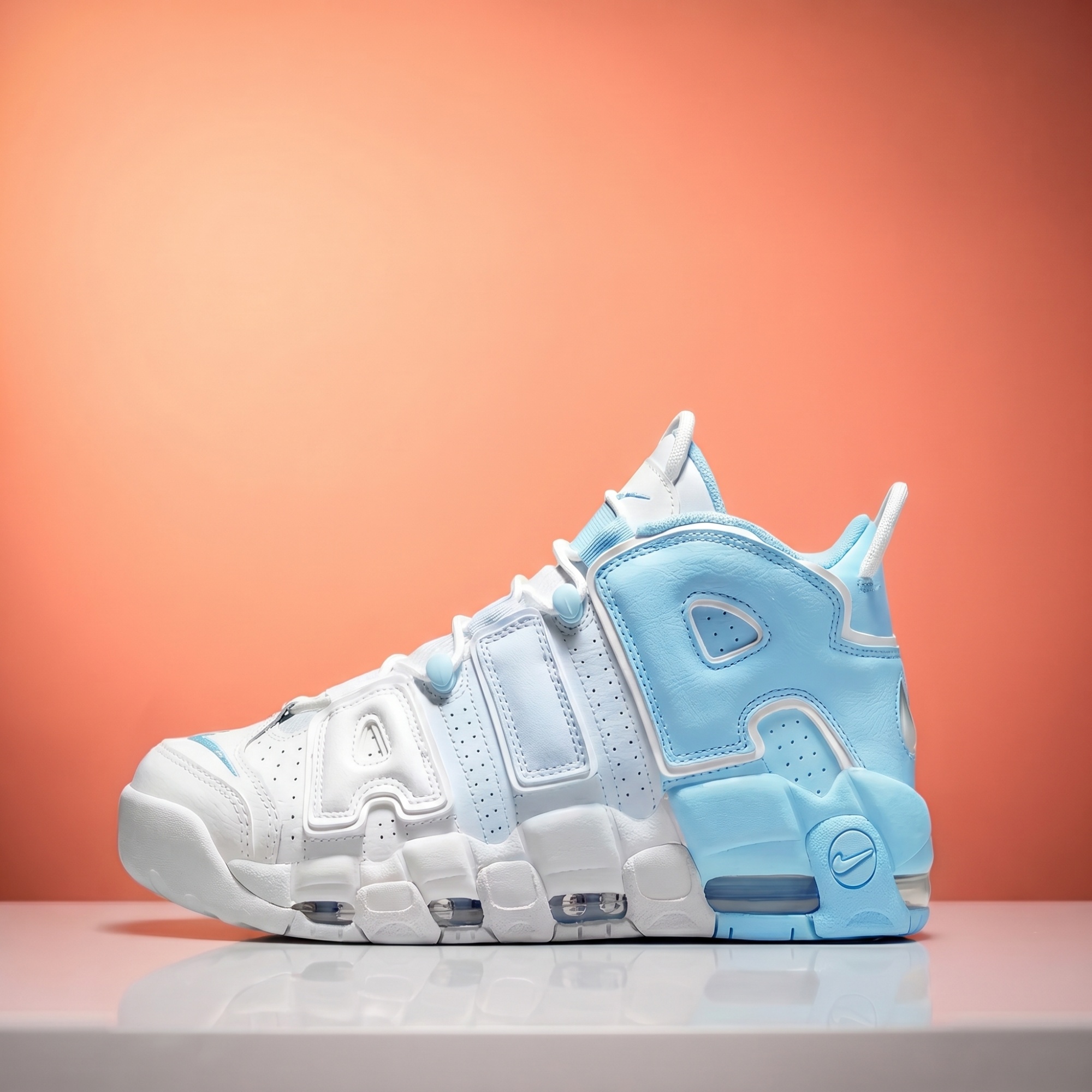 Nike Air More Uptempo — White / Blue Chill