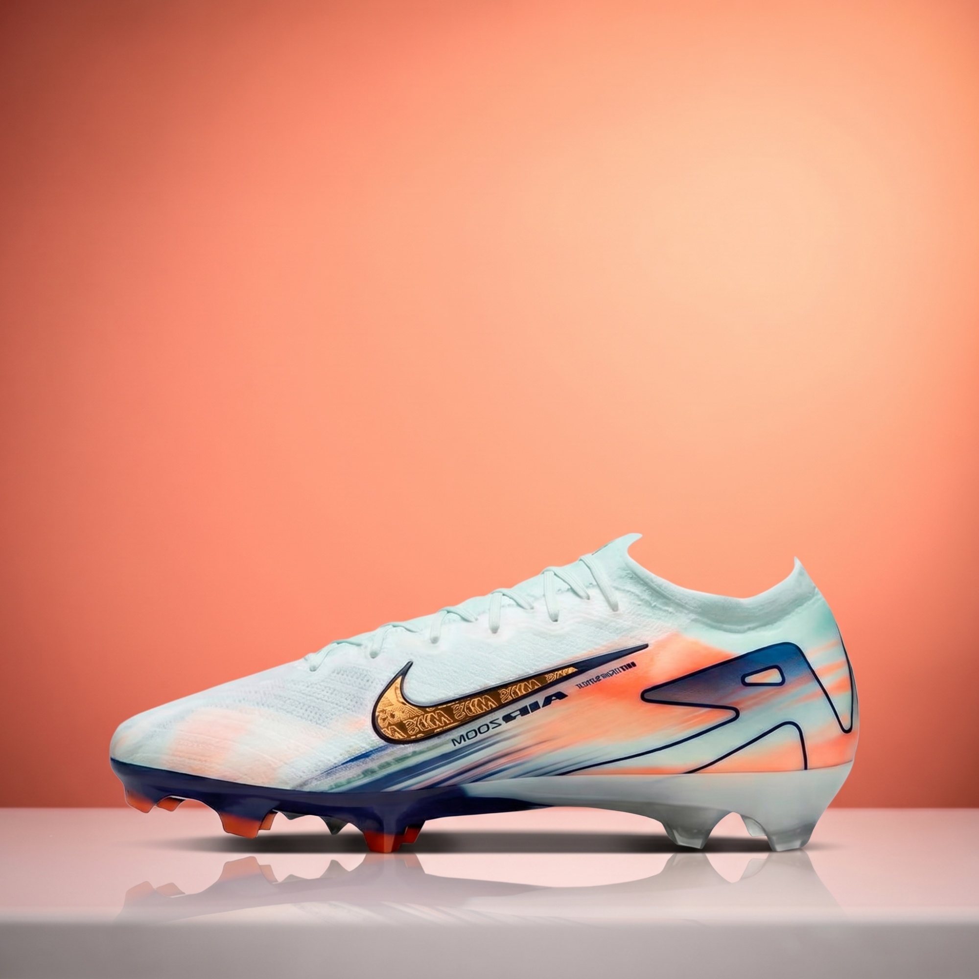 Nike Air Zoom Mercurial Vapor 16 Elite FG — Glacier Ice / Metallic Gold