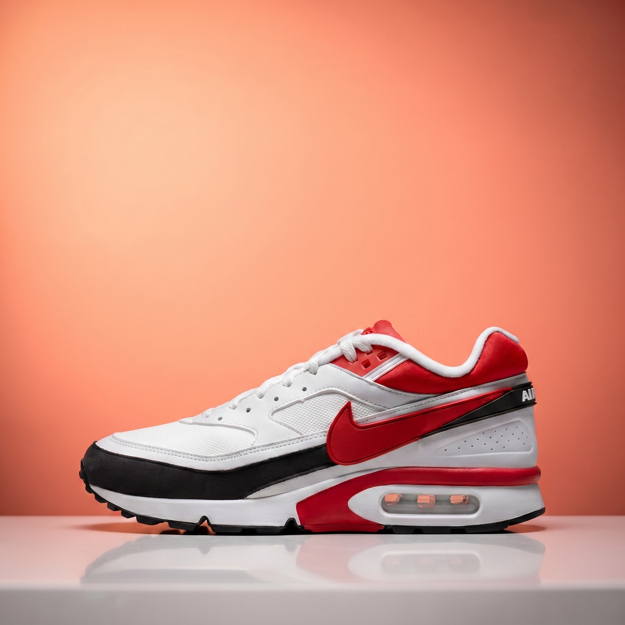 Nike Air Max BW — White / Sport Red / Black